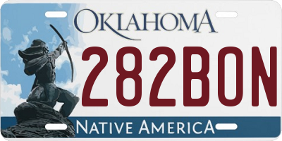 OK license plate 282BON
