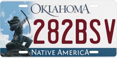 OK license plate 282BSV