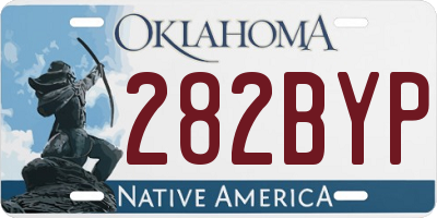 OK license plate 282BYP