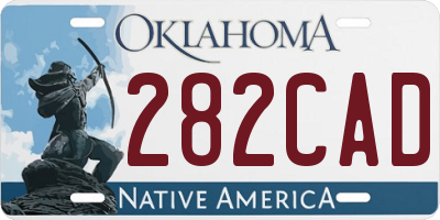 OK license plate 282CAD