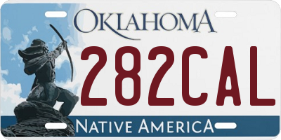 OK license plate 282CAL