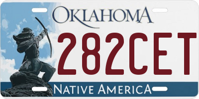 OK license plate 282CET