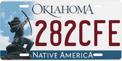 OK license plate 282CFE