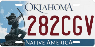 OK license plate 282CGV