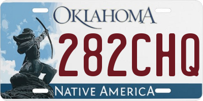 OK license plate 282CHQ