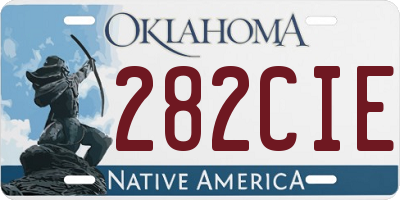 OK license plate 282CIE
