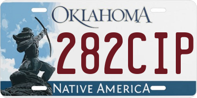 OK license plate 282CIP