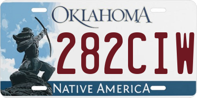 OK license plate 282CIW