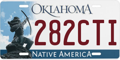OK license plate 282CTI