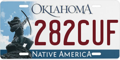OK license plate 282CUF
