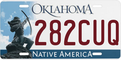 OK license plate 282CUQ