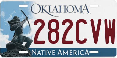 OK license plate 282CVW