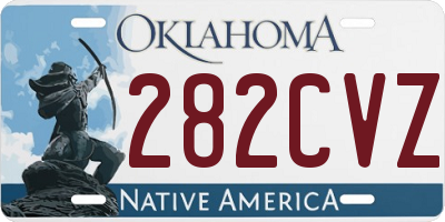 OK license plate 282CVZ