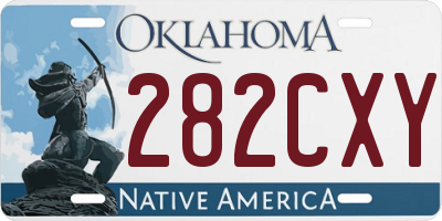 OK license plate 282CXY
