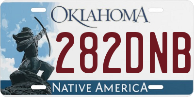 OK license plate 282DNB