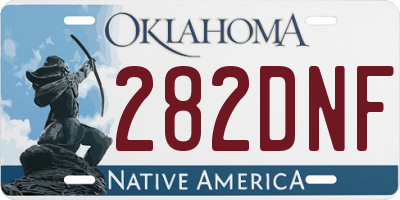 OK license plate 282DNF