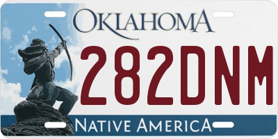OK license plate 282DNM