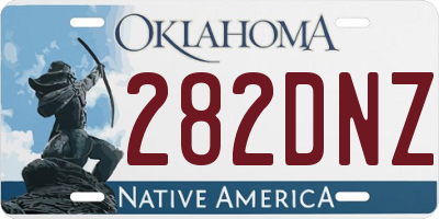 OK license plate 282DNZ