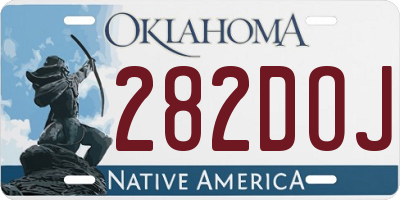 OK license plate 282DOJ