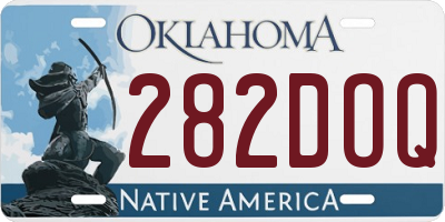OK license plate 282DOQ