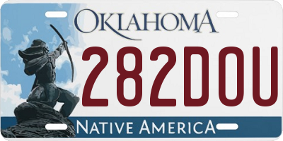 OK license plate 282DOU