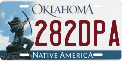 OK license plate 282DPA