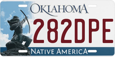 OK license plate 282DPE