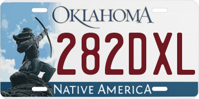 OK license plate 282DXL