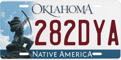 OK license plate 282DYA