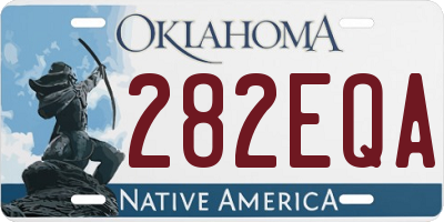 OK license plate 282EQA
