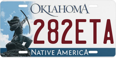 OK license plate 282ETA