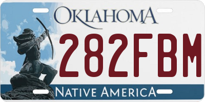 OK license plate 282FBM