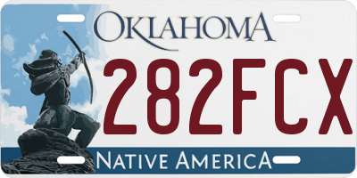 OK license plate 282FCX