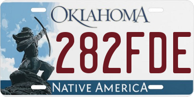OK license plate 282FDE