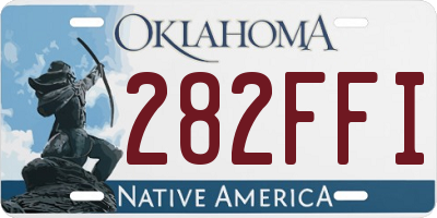OK license plate 282FFI