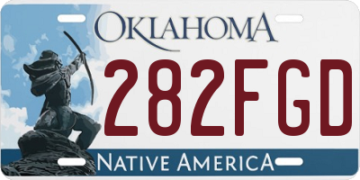 OK license plate 282FGD