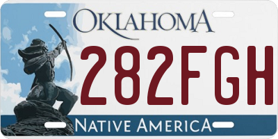 OK license plate 282FGH