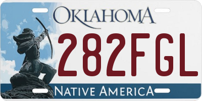 OK license plate 282FGL