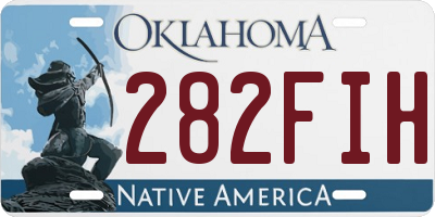 OK license plate 282FIH