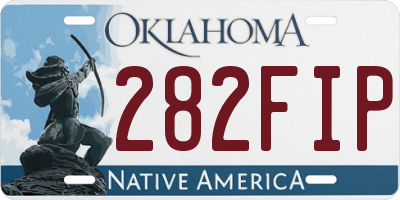 OK license plate 282FIP