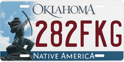 OK license plate 282FKG