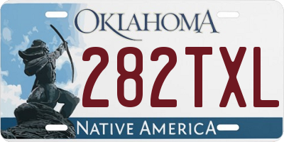 OK license plate 282TXL