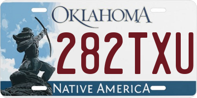 OK license plate 282TXU