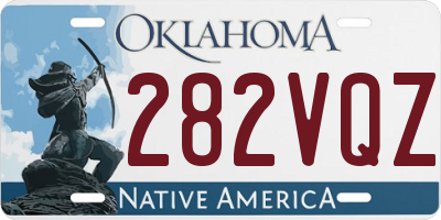 OK license plate 282VQZ