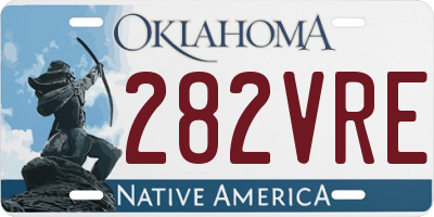 OK license plate 282VRE