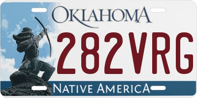 OK license plate 282VRG