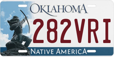 OK license plate 282VRI