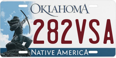 OK license plate 282VSA