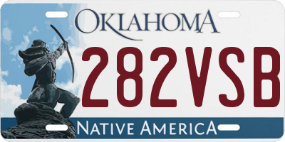 OK license plate 282VSB