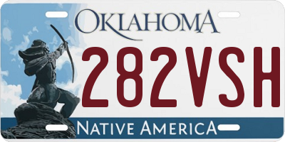 OK license plate 282VSH